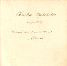 Protokolní kniha z roku 1891